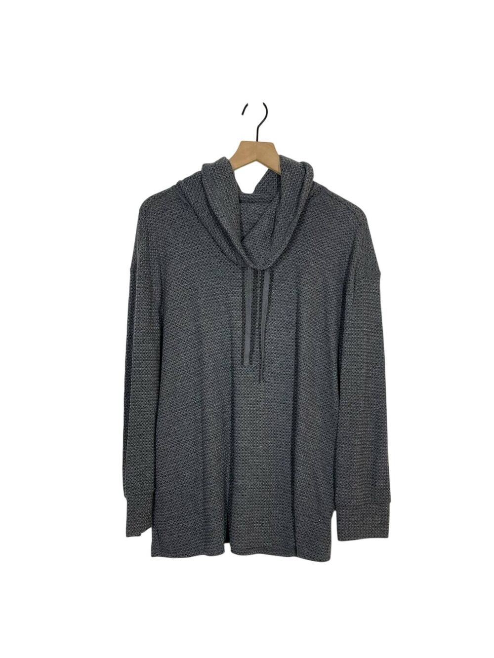 Lane Bryant Sweater Funnel Neck Gray Pullover Women's Plus Size 18/20 Metallic